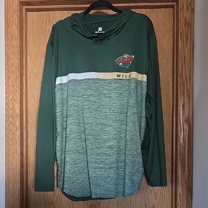 Fanatics Dark Green WILD NHL Hoodie. Mens 2XL. No Snags, Stains or Rips.